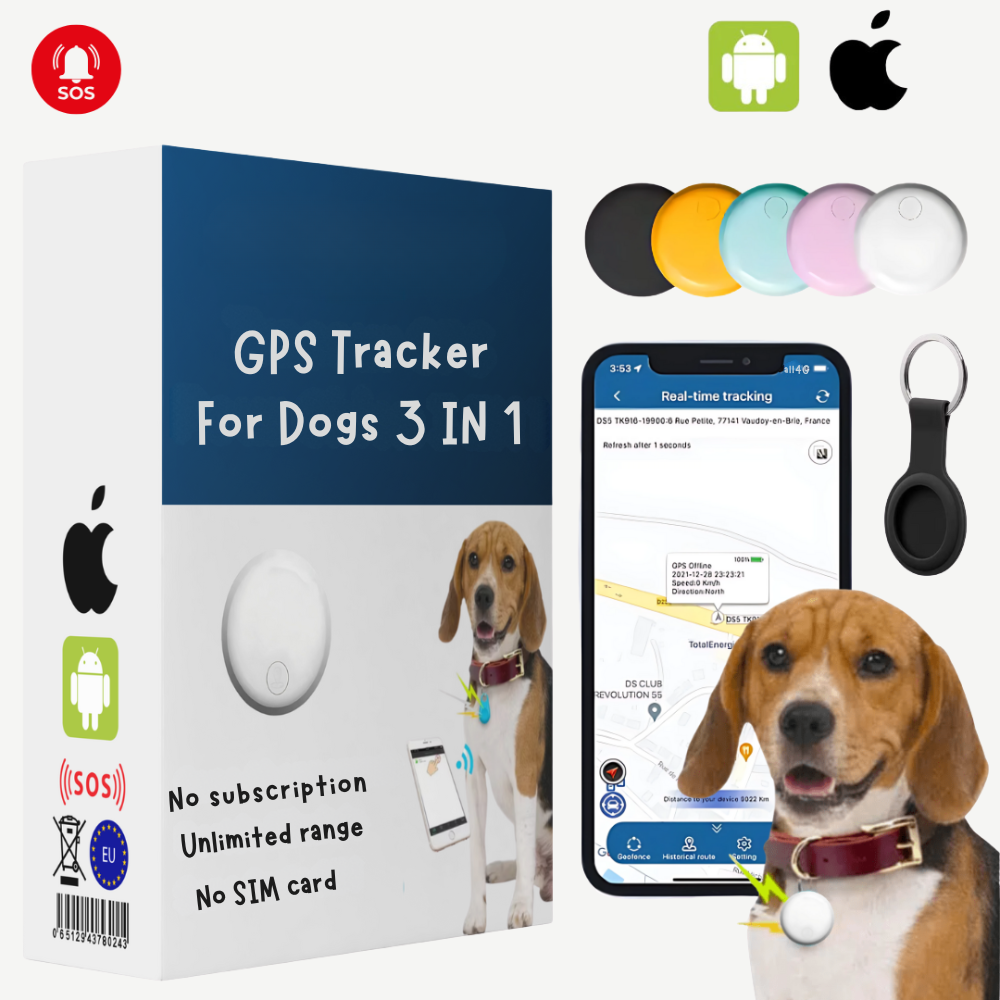 GPS Dog Tracker – No Subscription | Real-Time Location for Android & iOS